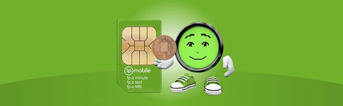 1pMobile mascot with SIM card