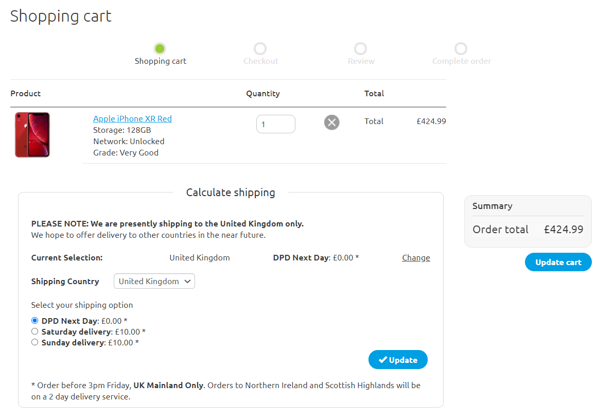4Gadgets discount code application at checkout