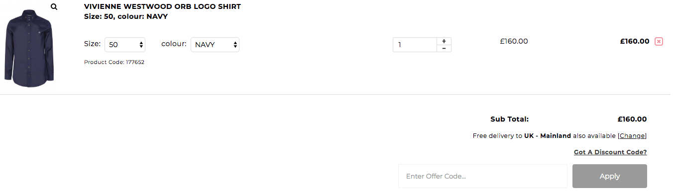 Circle Fashion offer code input
