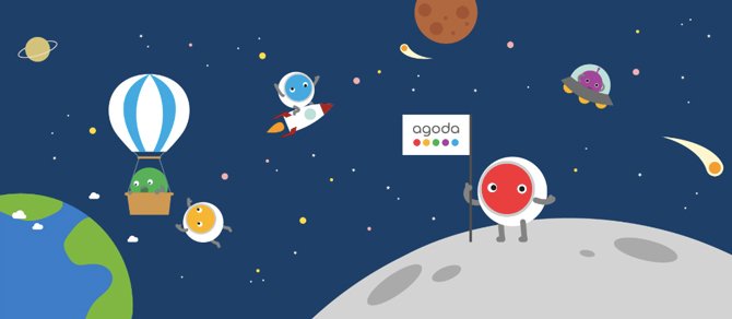 Agoda cartoon banner