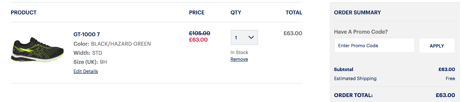 asics outlet voucher code