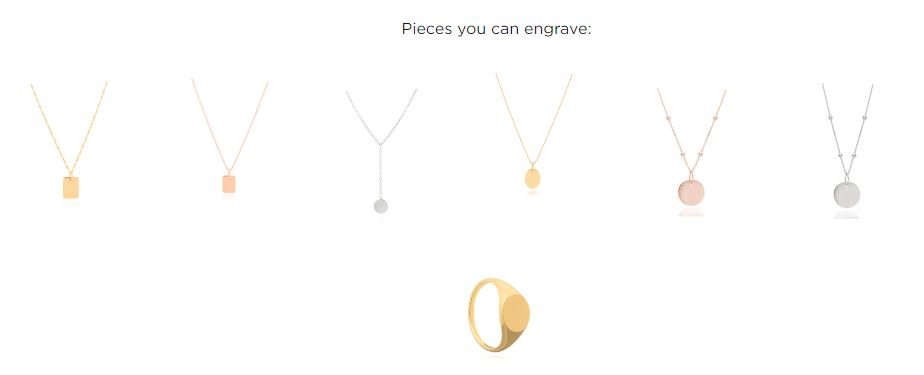 Astrid & Miyu free jewellery engraving