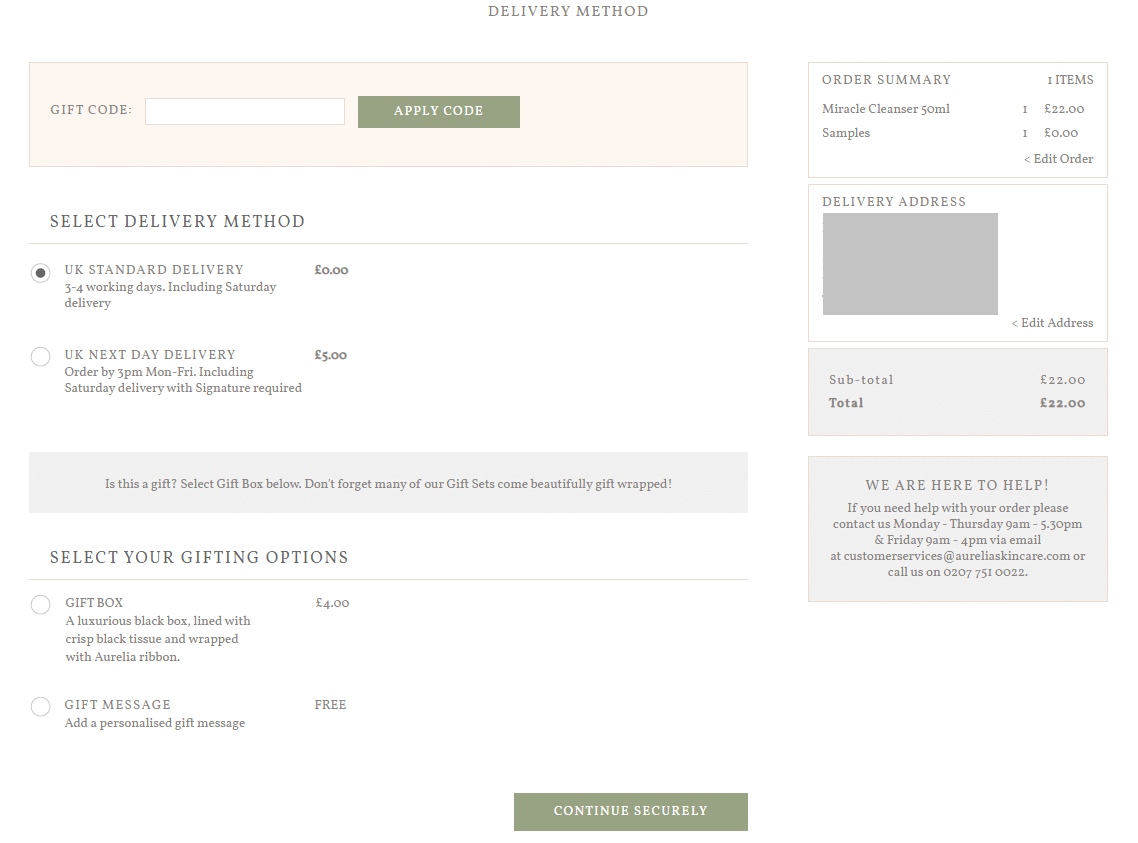 aurelia skincare discount code redemption box