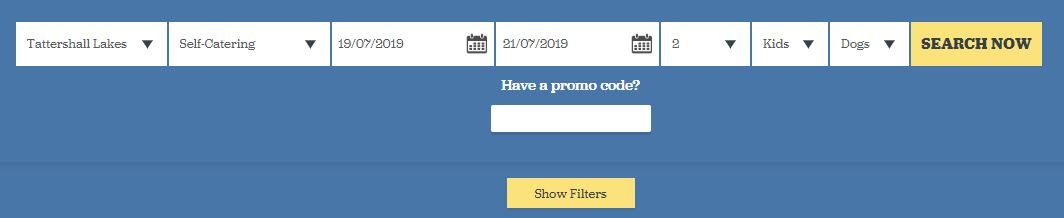 Away Resorts discount code entry