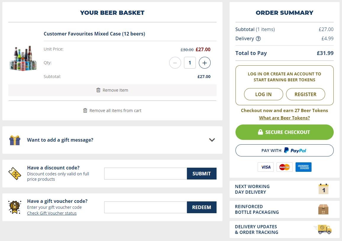 Beer hawk discount code redemption box