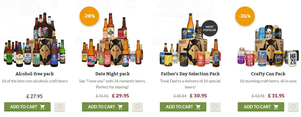 Beerwulf craft beer packs