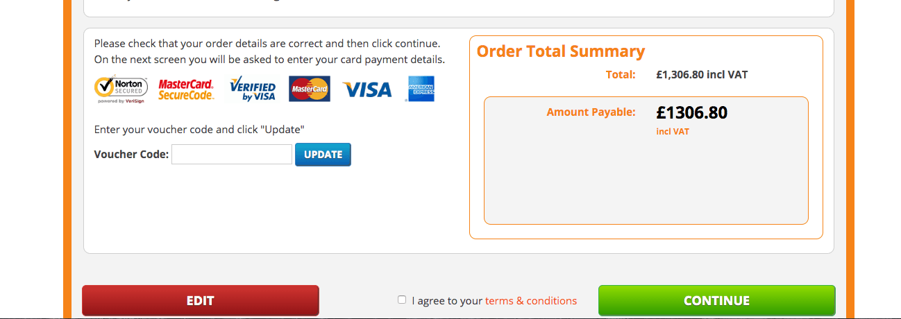 BoilerJuice code redemption box at checkout