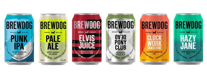 Brewdog drinks selection