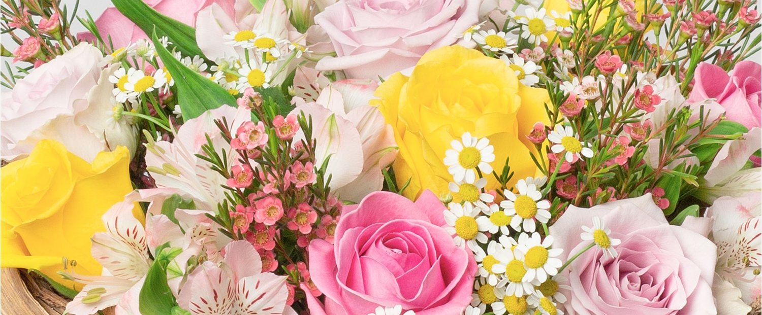 bunches discount codes - pink and yellow flowers, bouquet delivery service