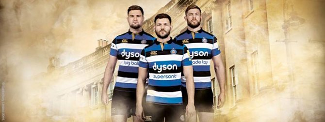 Rugby players modelling new shirts