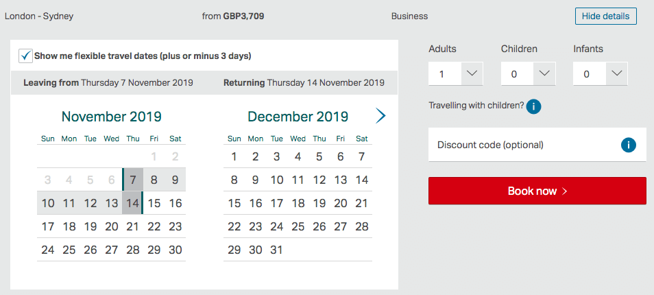 Cathay Pacific discount code box