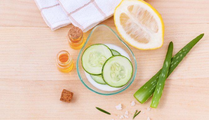 Lemon and cucumber water