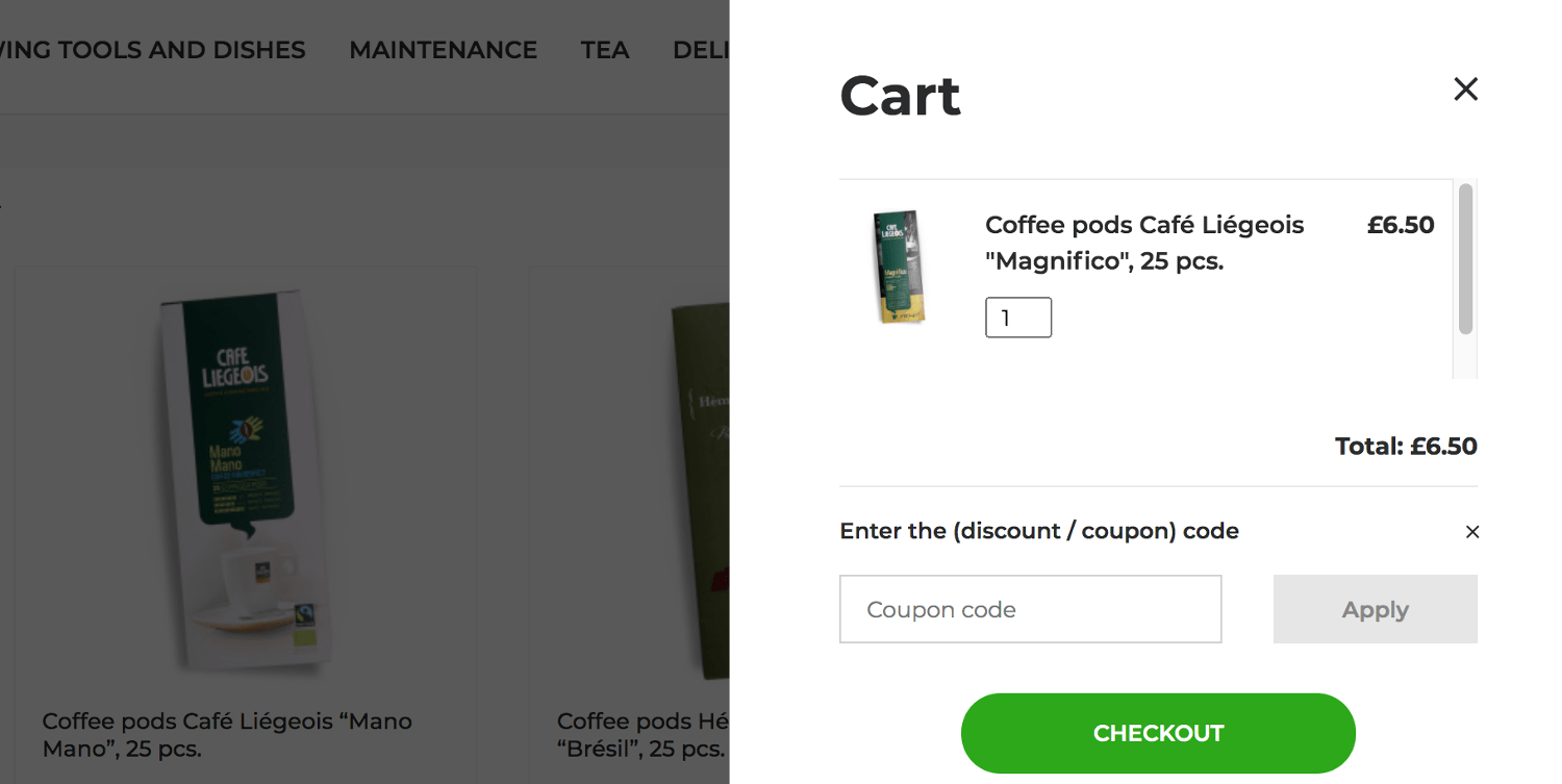 Coffee Friend discount code input image