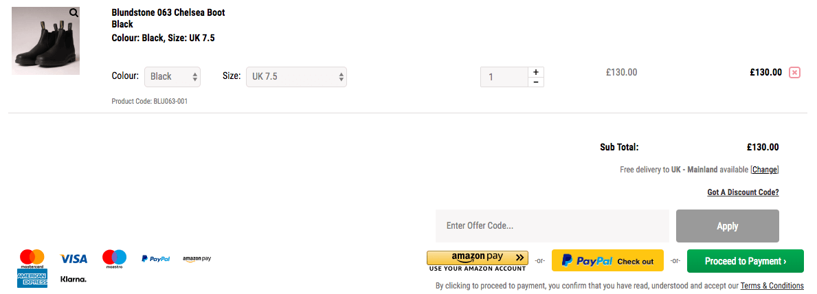 blundstone discount code