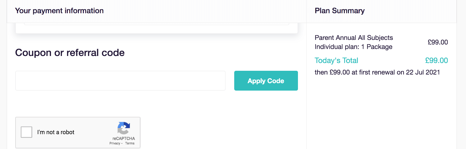 EdPlace discount code box