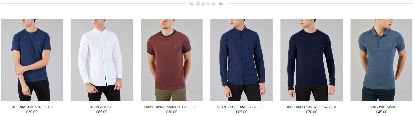 Farah menswear similar clothing recommendations