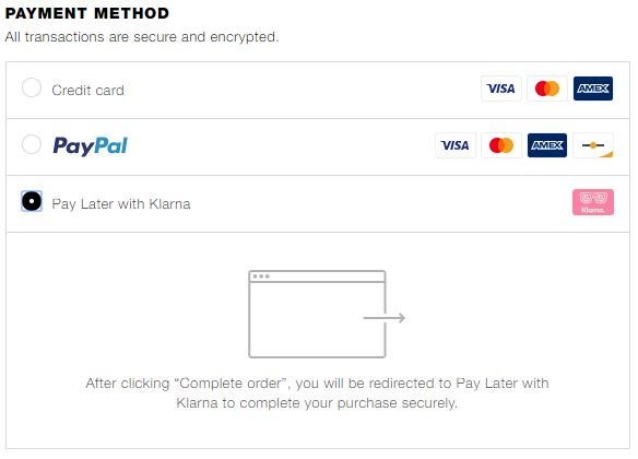 Finisterre Buy Now Pay Later with Klarna