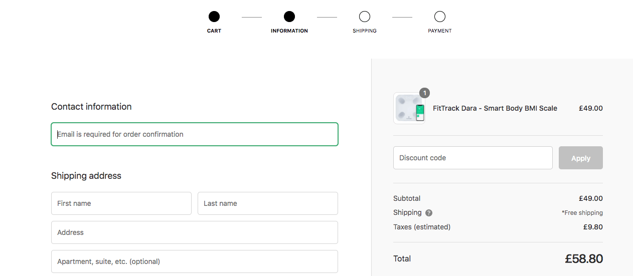 FitTrack discount code box