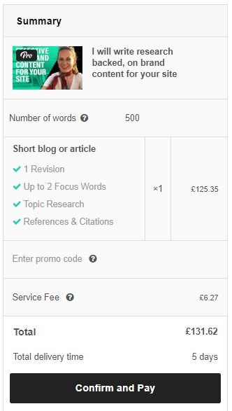 Fiverr promo code basket