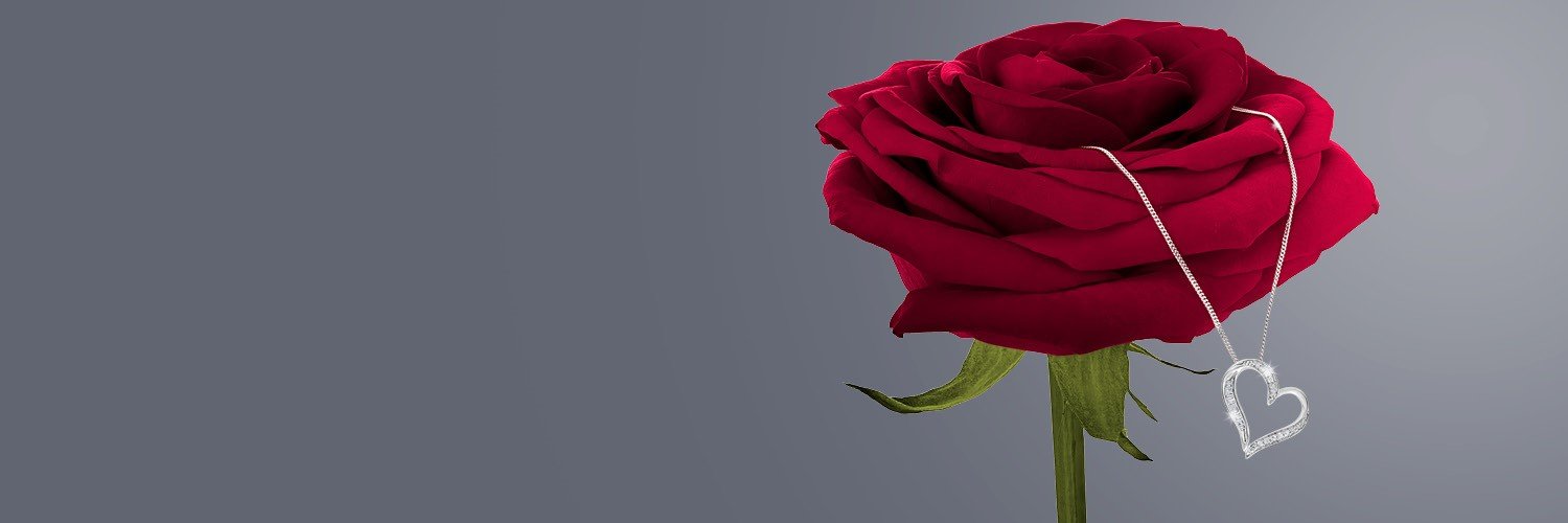 Fraser Hart necklace on a red rose