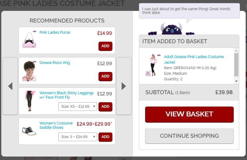Fun.co.uk recommended extras