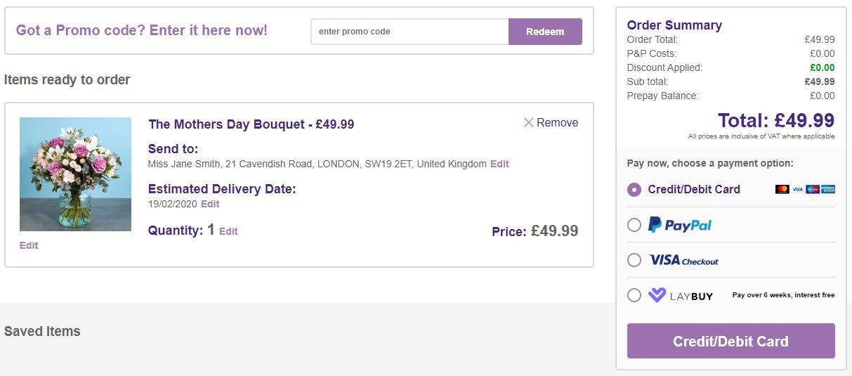 Funky pigeon discount code shop new customer