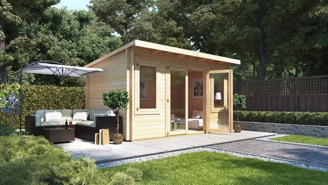 Wooden garden summerhouse