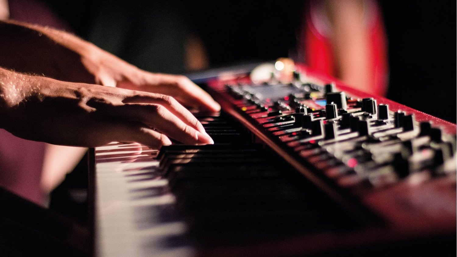 Person playing the keyboard