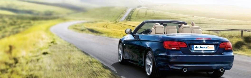 GotRentalCars banner - convertible rental car