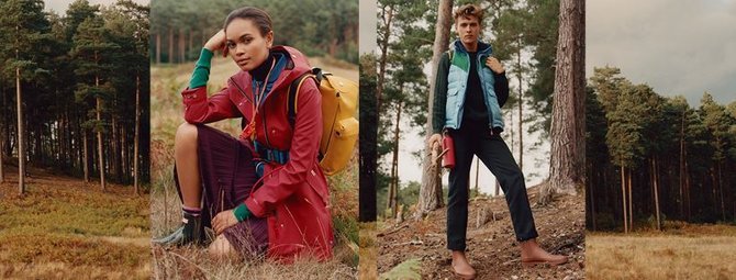 People in the woods wearing Hunter