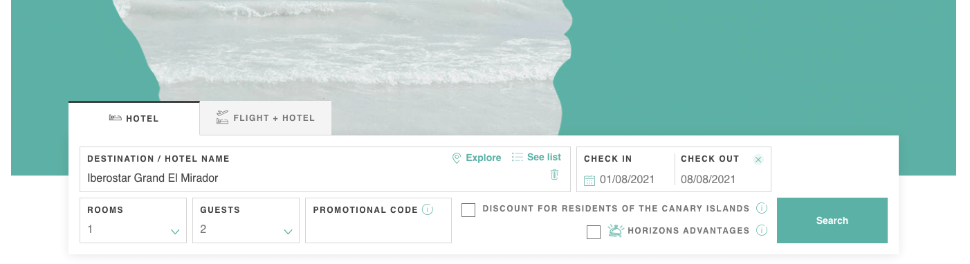 Iberostar discount code box