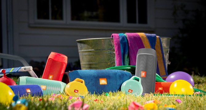 JBL banner image with speaker devices