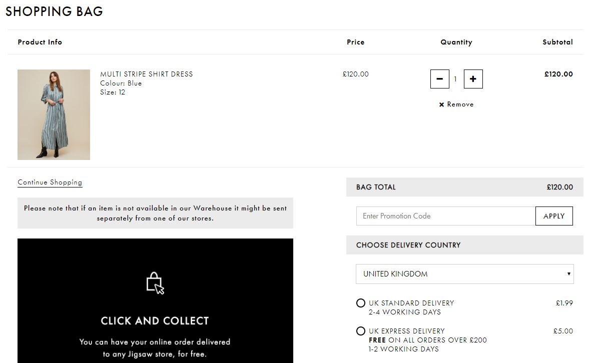 jigsaw discount code redemption box