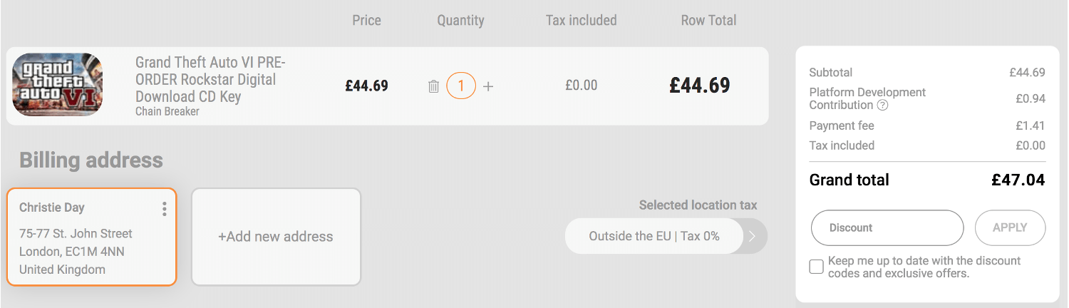 Kinguin discount code redeem box