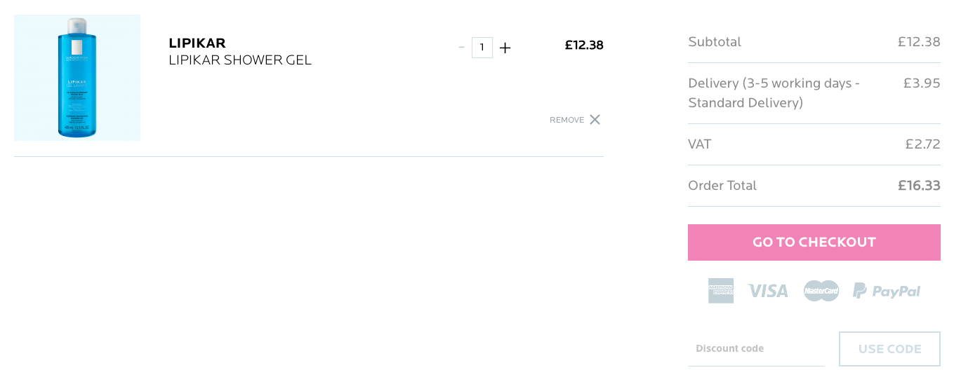 La Roche Posay discount code box
