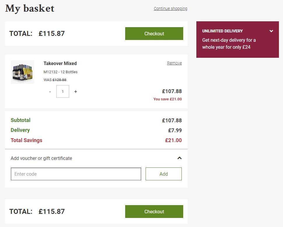 Laithwaites discount code redemption box