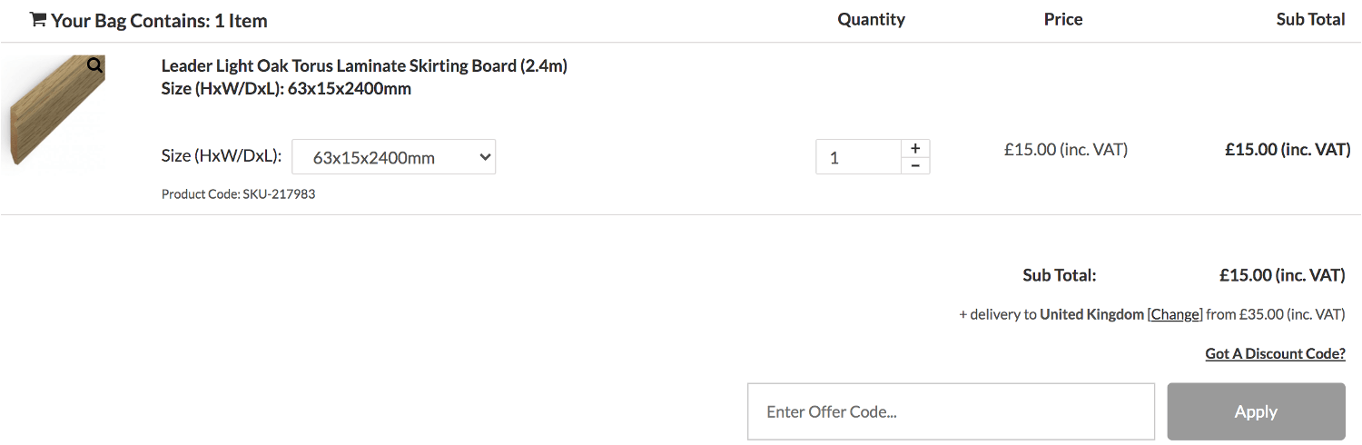 LeaderFloors discount code box