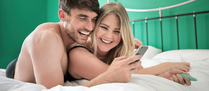 Couple together on the bed
