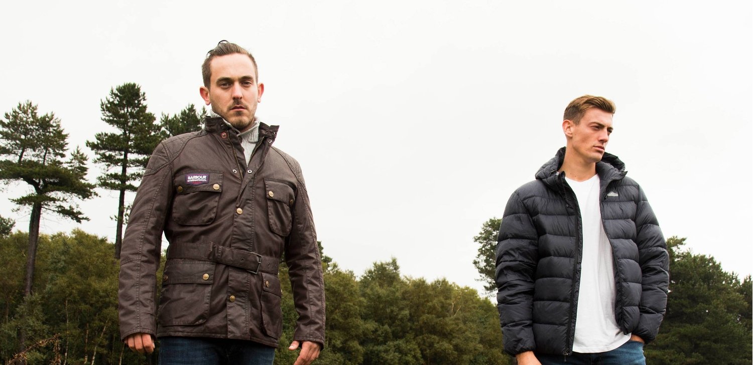 Father and son in Barbour jackets