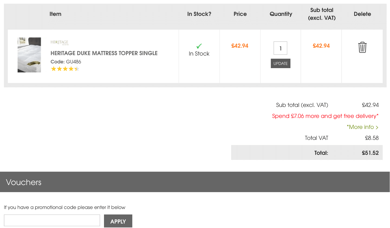 Mitre Linen discount code box