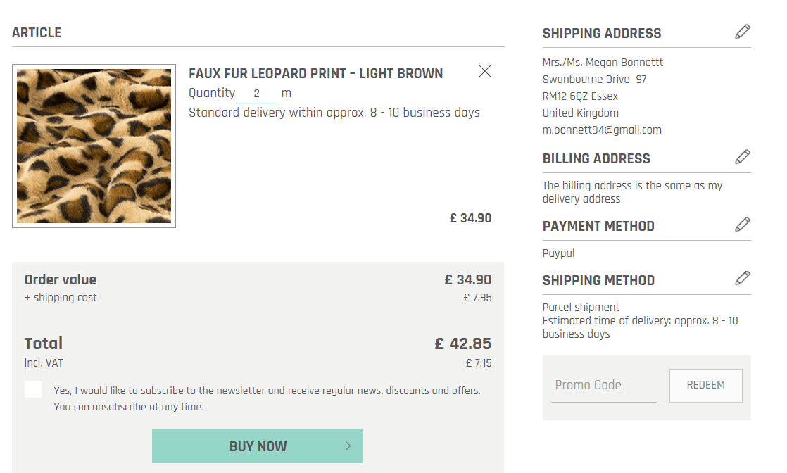 myfabrics discount code application at checkout