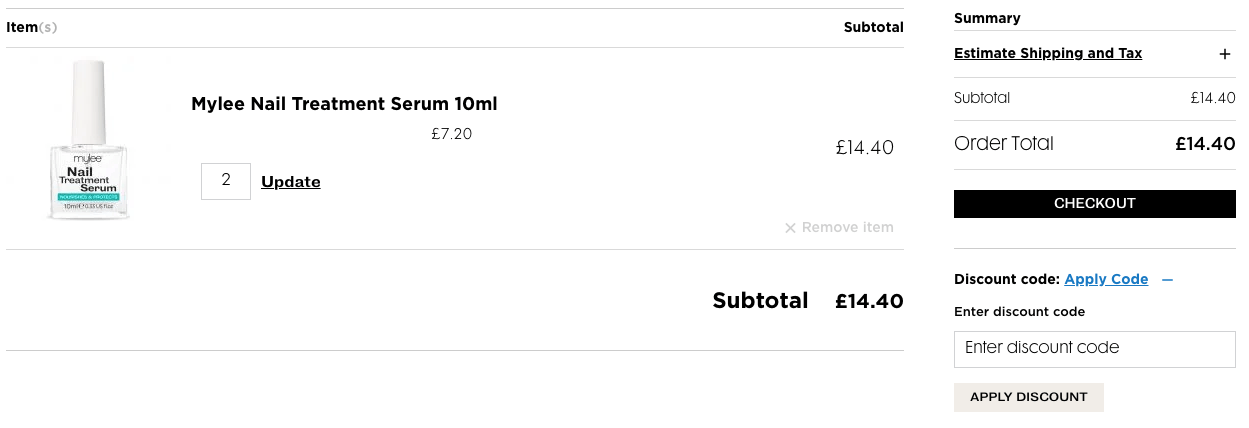 Mylee discount code box