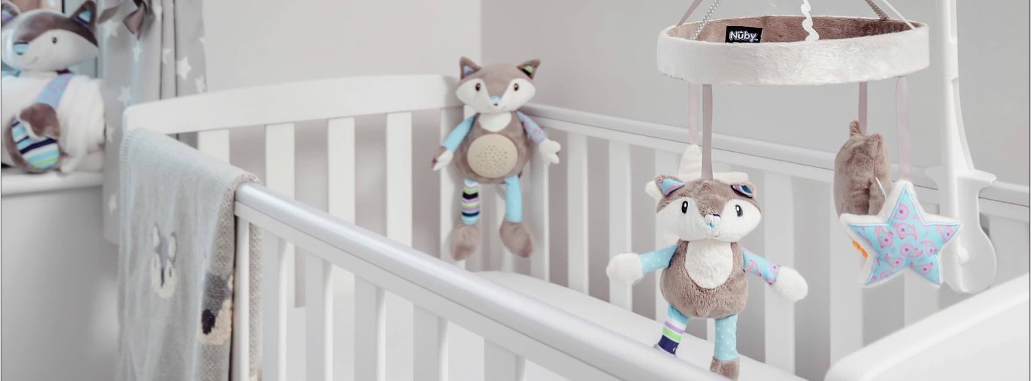 Nuby discount code banner - nursery soft toy mobile