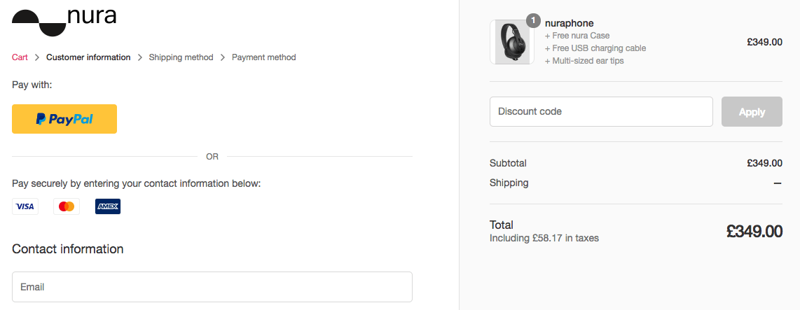 nuraphone discount code redemption box