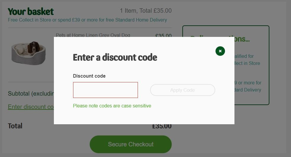 pets at home vip discount code