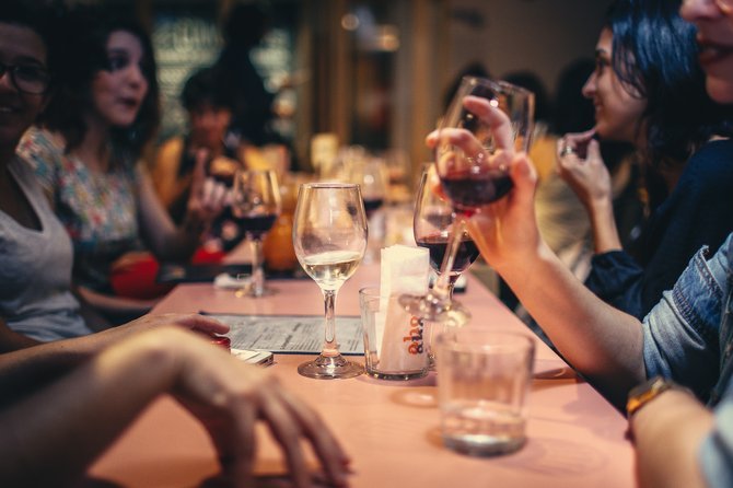 People eating at a restaurant