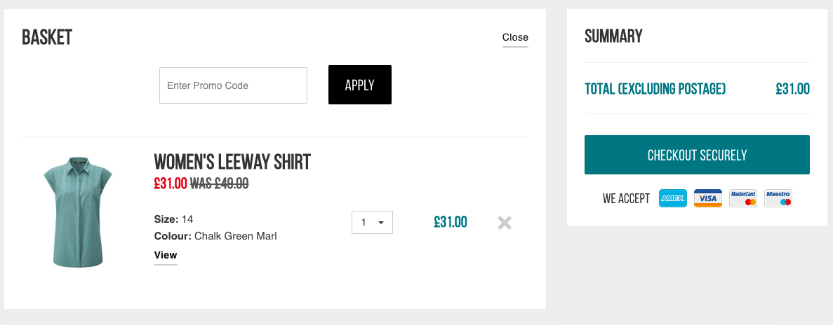 Rohan discount code input box