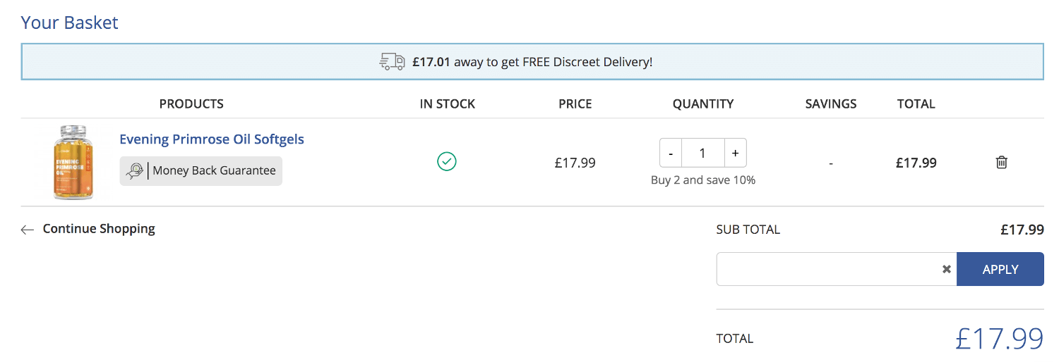 Shytobuy discount code box