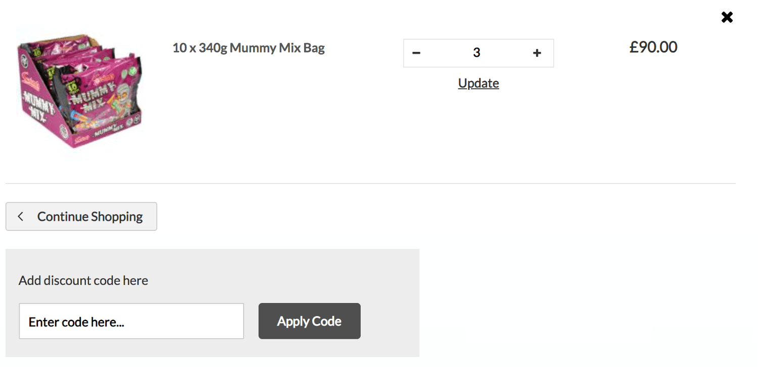 Swizzels discount code box