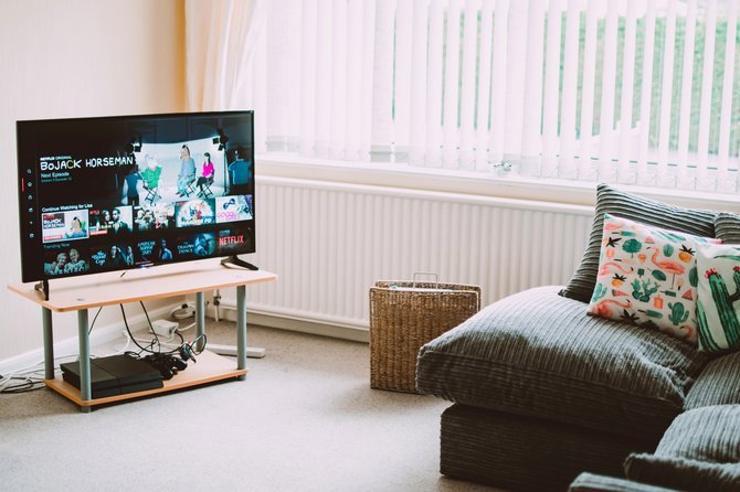Watching Netflix on the television
